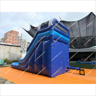 Blue Wave Commercial Water Slide Bounce House Swimming Pool Cheap Blow Up Water Slide Inflatable For Pool