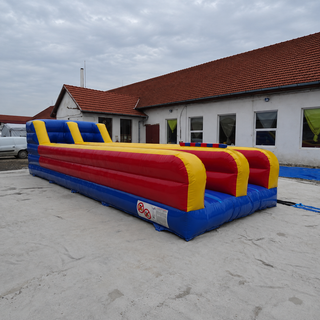 Race to victory with our Commercial 0.55MM PVC Bungee Run Inflatable Sports Games! Designed for two persons, this interactive inflatable promises thrilling competition and endless fun. Perfect for parties or team events, it's sure to get hearts pumping and adrenaline flowing. Watch as participants race down the bungee lane, reaching for victory and creating unforgettable memories along the way!