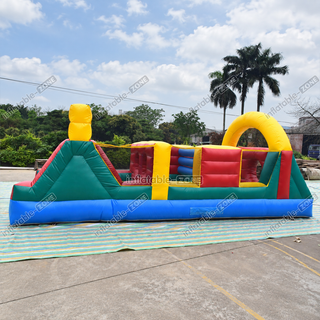 Elevate your outdoor event with our Commercial Bounce House Obstacle Course! This dynamic inflatable assault course combines bouncing fun with challenging obstacles, making it perfect for parties, festivals, and community events. Designed for durability and excitement, it features a moonwalk area and various obstacles for an engaging experience. Available for rental, it’s easy to set up and ensures hours of active play for all ages.