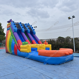 Turn your event into an unforgettable playground with our Commercial Building Block Giant Inflatable Water Slide! This inflatable masterpiece features a pool playground, perfect for kids and adults alike. Whether it's a birthday party or a community event, it promises hours of splashing fun. Get ready to make a splash – order now and bring excitement to your gathering!