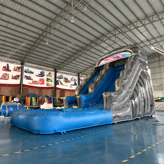 Bring excitement indoors with the Commercial Indoor Wavy Marble Water Slide! This large inflatable features a sleek marble design, offering a thrilling wet and dry slide experience. With a spacious swimming pool at the base, it’s perfect for year-round fun and adds a splash of adventure to any indoor space or event!