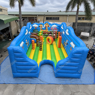 Turn any space into a colorful wonderland with our Commercial Inflatable Fun City! This vibrant inflatable kids' playground is packed with fun activities and obstacles. Perfect for parties and events, it's a surefire way to keep kids entertained for hours. Bring the excitement of an amusement park to your next gathering with this inflatable favorite!
