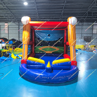 Bring excitement to any community event with this Inflatable Baseball Target Toss & Large Batting Cage! Perfect for festivals, school carnivals, corporate events, and sports-themed parties, this interactive game challenges players to test their pitching and batting skills. Durable, eye-catching, and fun for all ages, it's a crowd-pleasing rental attraction that keeps guests engaged.