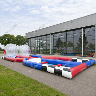Elevate your sporting events with our Custom Inflatable Sports Games! Featuring a 0.55MM PVC Tarpaulin Inflatable Zorb Ball Track, this setup adds a thrilling twist to competitions. Whether for team-building or recreational fun, it guarantees an unforgettable experience. Get ready to roll into excitement with this inflatable addition to your events!