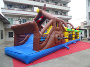 Inflatable Pirate Ship Bounce House Jumping Obstacle Course