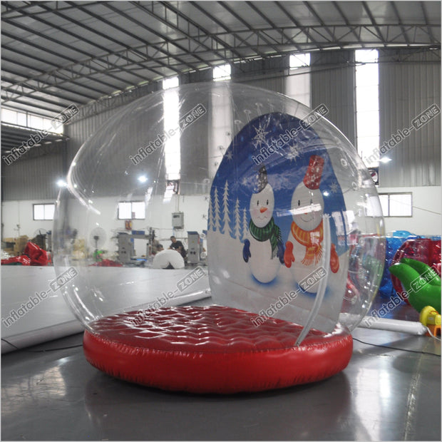 Christmas Big Inflatable Snow Globe Photo Booth Inflatable Snow Globe Clear Bubble Tent