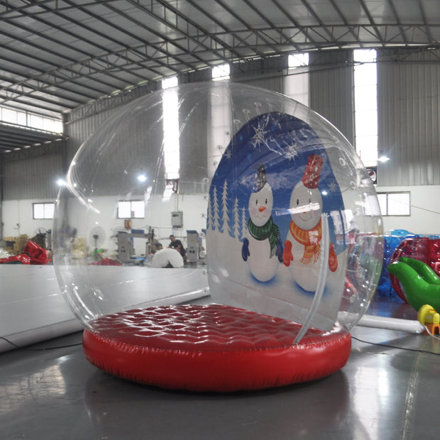 Christmas Big Inflatable Snow Globe Photo Booth Inflatable Snow Globe Clear Bubble Tent