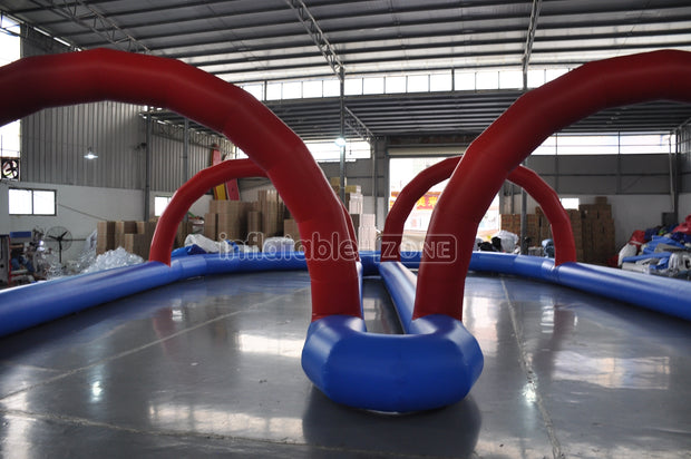 Outdoor inflatable zorbing ball track, human hamster zorb track