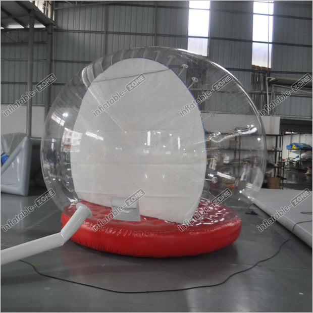 Christmas Big Inflatable Snow Globe Photo Booth Inflatable Snow Globe Clear Bubble Tent