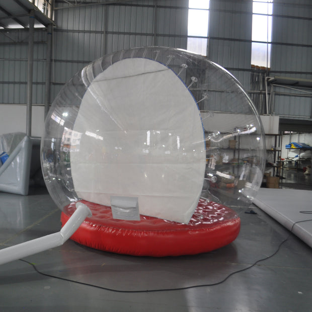 Christmas Big Inflatable Snow Globe Photo Booth Inflatable Snow Globe Clear Bubble Tent