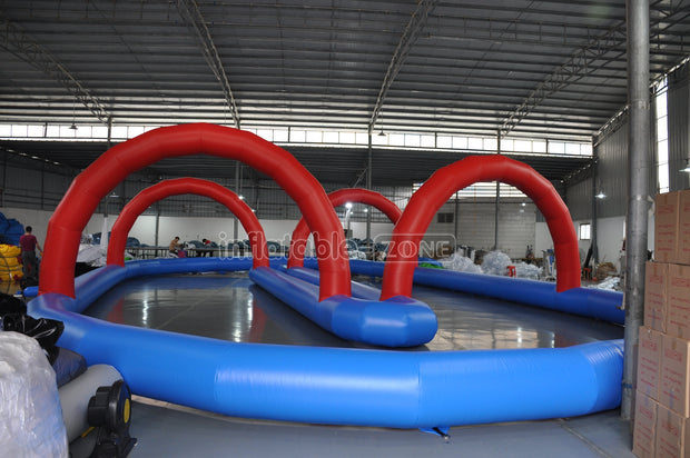 Outdoor Inflatable Zorbing Ball Track, Human Hamster Zorb Track