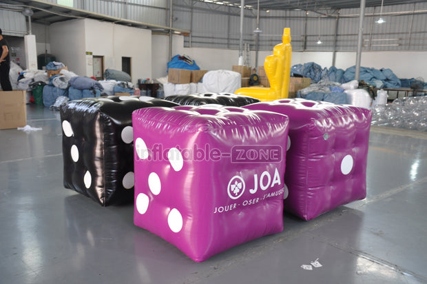 Inflatable dice game