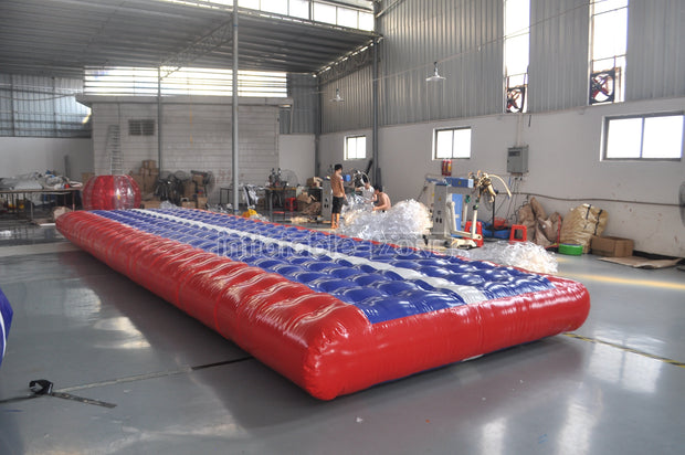 Red And Blue Inflatable Tumble Track Air Gymnastics Bounce Track
