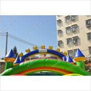 Inflatable obstacle course out sports game race with obstacles bounce house