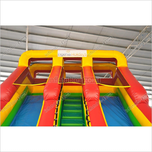 Inflatable water slide colorful blow up slip and slide