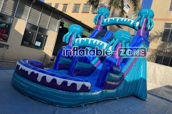 Deep Sea Jellyfish Waterslide Inflatable Pool Slide Nearby Best Outdoor Water Slide For Backyard