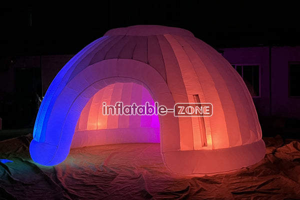 Dome Inflatable Party Tent Wedding Show Outdoor Event Inflatable Igloo Camping Tent With LED Lights