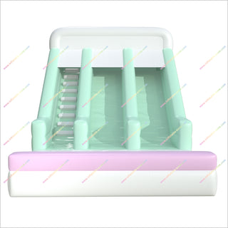 Double Water Slide Bounce House Pastel Backyard Inflatable Swimming Pool Waterslides For Hire