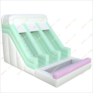 Double Water Slide Bounce House Pastel Backyard Inflatable Swimming Pool Waterslides For Hire