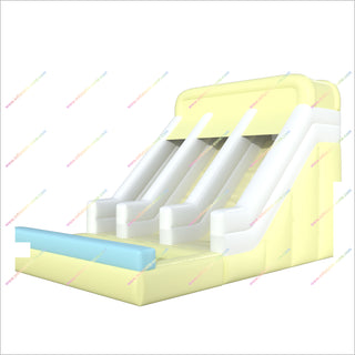 Big Waterslides Inflatable Outdoor Swimming Pool Pastel Bounce House Double Water Slide Inflatable Rental