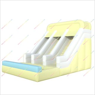 Big Waterslides Inflatable Outdoor Swimming Pool Pastel Bounce House Double Water Slide Inflatable Rental