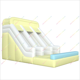 Big Waterslides Inflatable Outdoor Swimming Pool Pastel Bounce House Double Water Slide Inflatable Rental