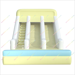 Big Waterslides Inflatable Outdoor Swimming Pool Pastel Bounce House Double Water Slide Inflatable Rental