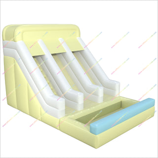 Big Waterslides Inflatable Outdoor Swimming Pool Pastel Bounce House Double Water Slide Inflatable Rental
