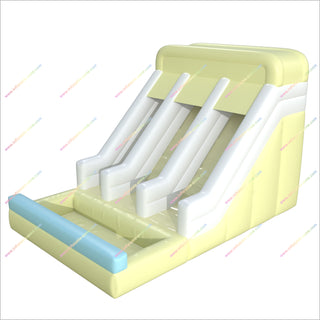 Big Waterslides Inflatable Outdoor Swimming Pool Pastel Bounce House Double Water Slide Inflatable Rental