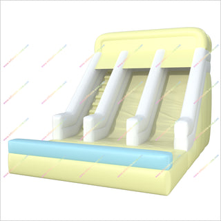 Big Waterslides Inflatable Outdoor Swimming Pool Pastel Bounce House Double Water Slide Inflatable Rental