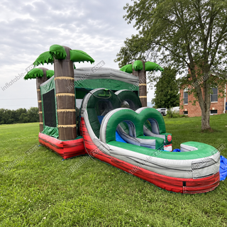 Get ready for double the thrill with our Double Slide Bounce House Water Slide Combo! This wet/dry inflatable is the largest bouncy castle from Jump N Fun Inflatables. With two exhilarating slides, it guarantees endless fun for all. Whether it's a wet or dry adventure, this inflatable attraction is sure to make a splash at your event!