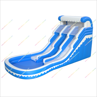 Dual-Lane Inflatable Water Slide Swimming Pool Play Center Water Slide Pool Bounce House For Backyard Party