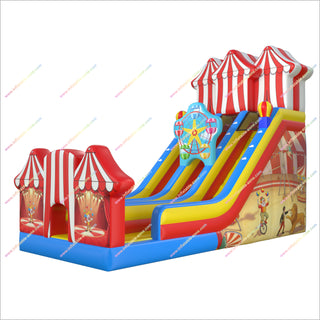 Dual Slide Bounce House Play Center Near Me Backyard Circus Party Giant Inflatable Slides For Rent