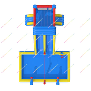 Inflatable Water Park Nearby Dual Water Slide Bounce House Pool Volleyball Net Inflatable Combos For Sale