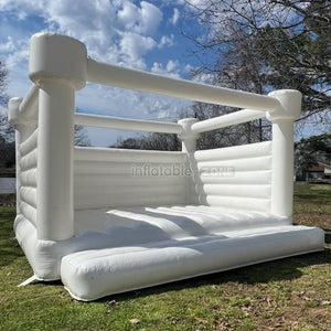 Commercial White Bounce House Inflatable Jumper Wedding Bouncy Castle Party For Outdoor Play Backyard