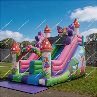 Fairy-Themed Inflatable Castle Slides Backyard Birthday Parties Fairy-Tale Bounce Slides For Sale