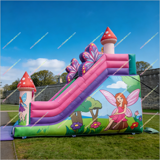 Fairy-Themed Inflatable Castle Slides Backyard Birthday Parties Fairy-Tale Bounce Slides For Sale