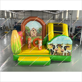Farm Bounce House Inflatable Jumper Slide Outdoor Bouncy Castle With Slide Bouncer Inflatable For Sale