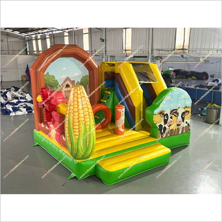Farm Bounce House Inflatable Jumper Slide Outdoor Bouncy Castle With Slide Bouncer Inflatable For Sale