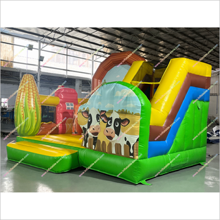Farm Bounce House Inflatable Jumper Slide Outdoor Bouncy Castle With Slide Bouncer Inflatable For Sale