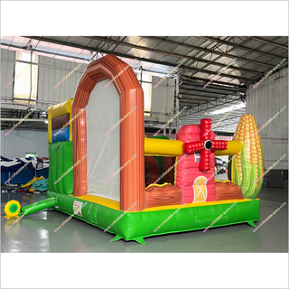 Farm Bounce House Inflatable Jumper Slide Outdoor Bouncy Castle With Slide Bouncer Inflatable For Sale
