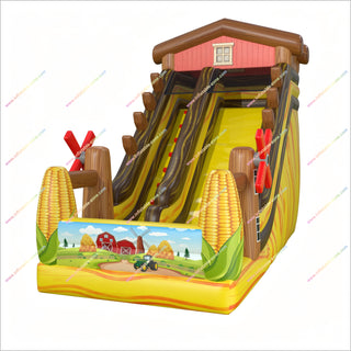 Farm Party Decorations Inflatable Slide Event Corn Inflatable Backyard Blow Up Slide For Farm Festivals