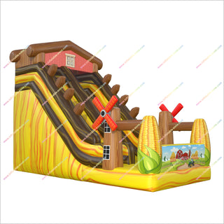 Farm Party Decorations Inflatable Slide Event Corn Inflatable Backyard Blow Up Slide For Farm Festivals
