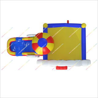 Ferris Wheel Bouncy Castle Inflatable Water Slide Combo Hot Air Balloons Wet Dry Bounce House With Slide