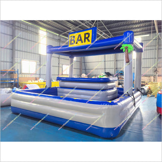 Floating Inflatable Pool Bar Tent And Table Inflatables Blow Up Water Bar Inflatable Swimming Pool For Home