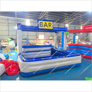 Floating Inflatable Pool Bar Tent And Table Inflatables Blow Up Water Bar Inflatable Swimming Pool For Home