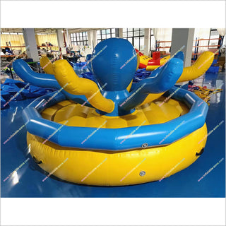 Floating Octopus Inflatable Pool Island Outdoor Water Play Toys Towable Inflatable Boat Twister Game For Adults