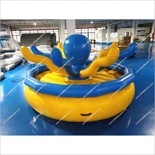 Floating Octopus Inflatable Pool Island Outdoor Water Play Toys Towable Inflatable Boat Twister Game For Adults