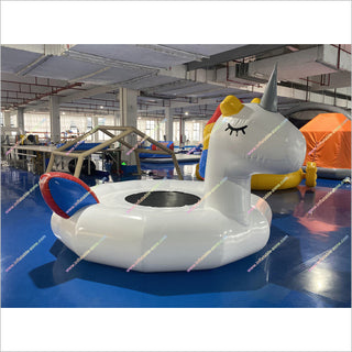 Fun Unicorn Water Trampoline Inflatable Pool Floating Island Lake Sports Outdoor Inflatable Water Toys