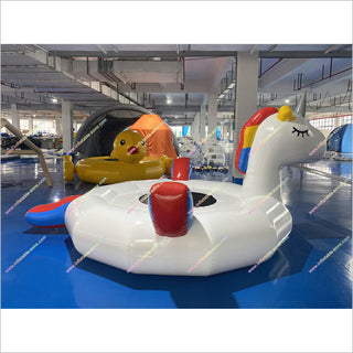 Fun Unicorn Water Trampoline Inflatable Pool Floating Island Lake Sports Outdoor Inflatable Water Toys